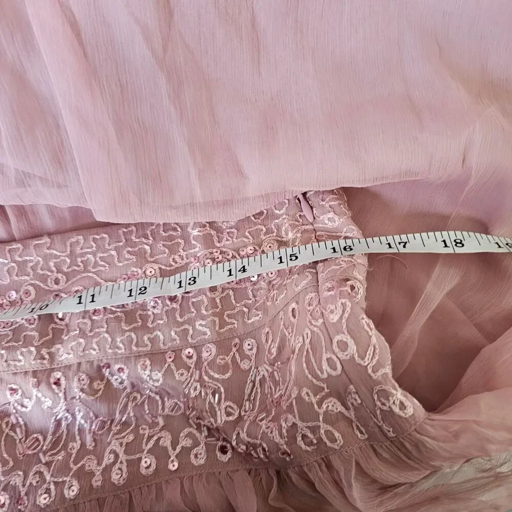 vintage y2k forever 21 pink fairy coquette whimsical beaded skirt - Picture 5 of 5